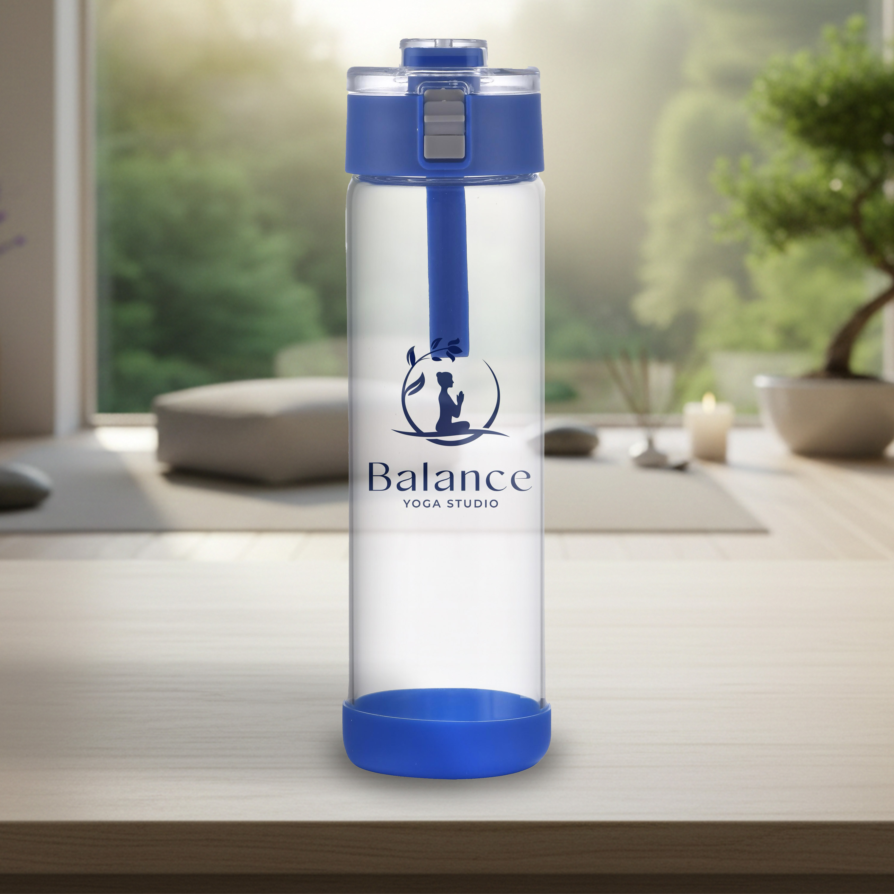 22 oz Glass Bottle with Locking Lid and Silicone Carry Loop